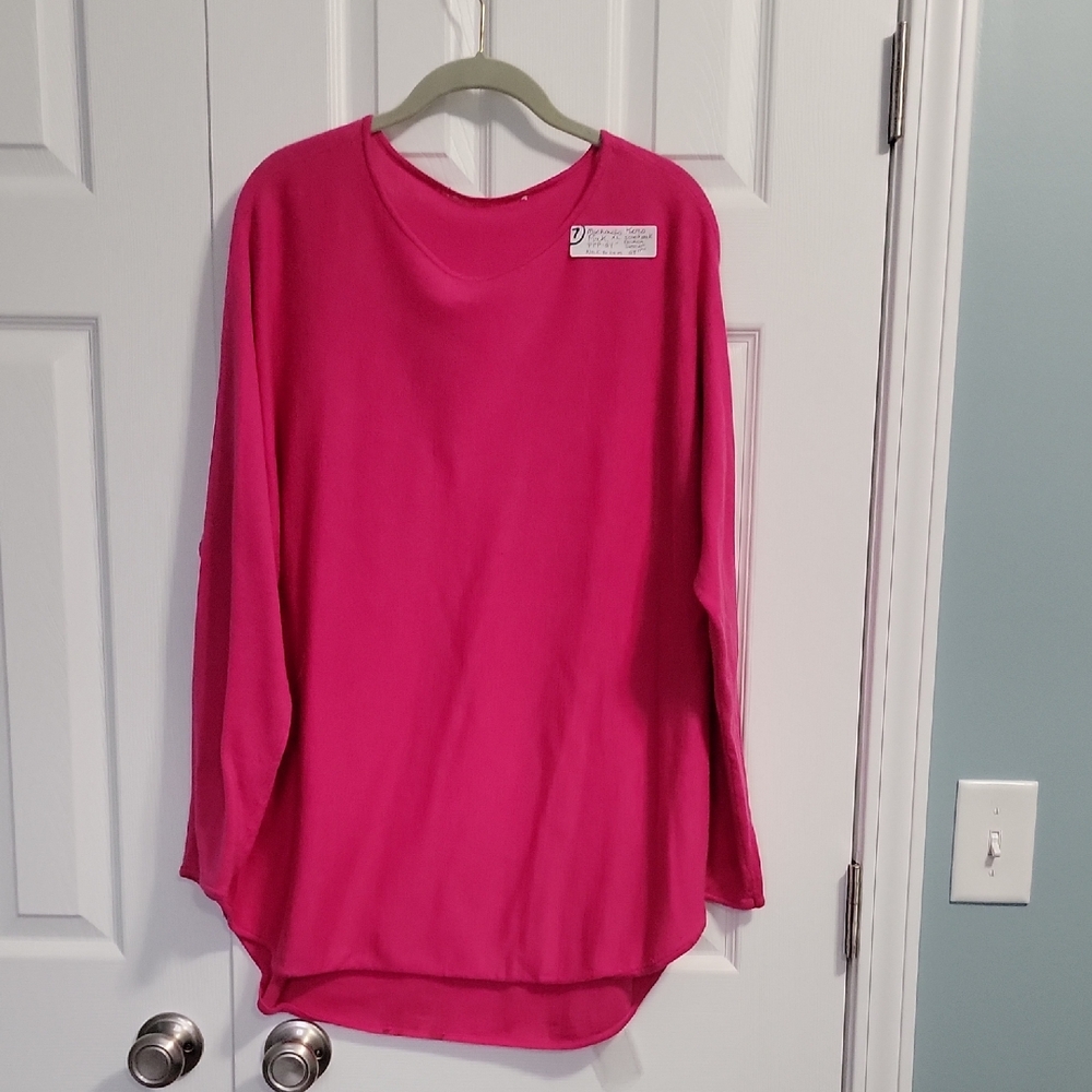 Michael Kors Vibrant Fuchsia Long Sleeve Women's Top